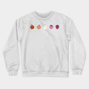 Lesbian Flag Fruit Design Crewneck Sweatshirt